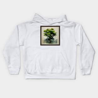 Japanese green maple tree Kids Hoodie